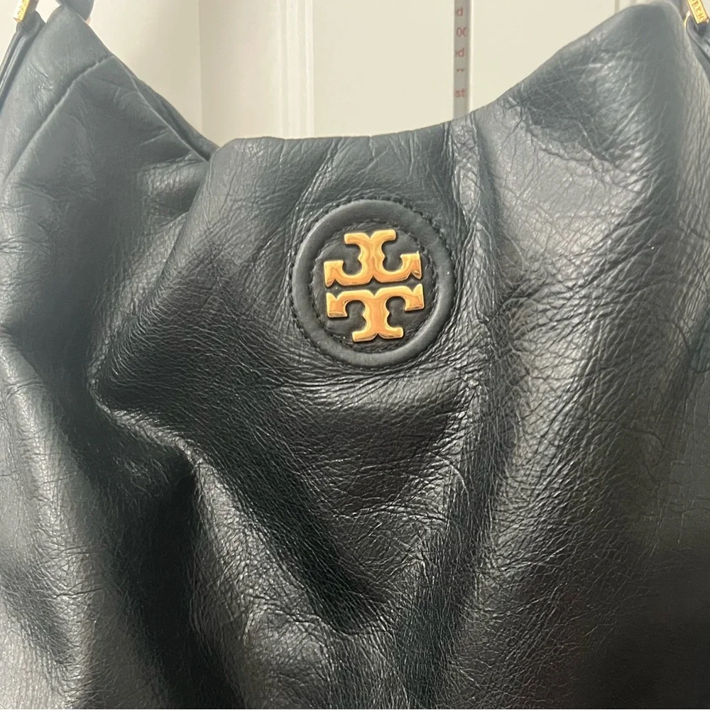 Tory Burch Black Leather Hobo Bag